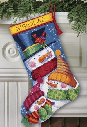 click here to view larger image of Freezin Season Stocking (needlepoint kits)