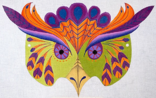 click here to view larger image of Owl Mask (hand painted canvases)