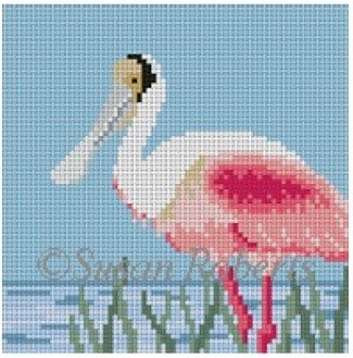 click here to view larger image of Spoonbill Coaster (hand painted canvases)