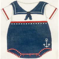 click here to view larger image of Boys Sailor Onesie (hand painted canvases)