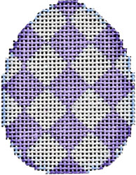 click here to view larger image of Purple Harlequin Mini Egg (hand painted canvases)
