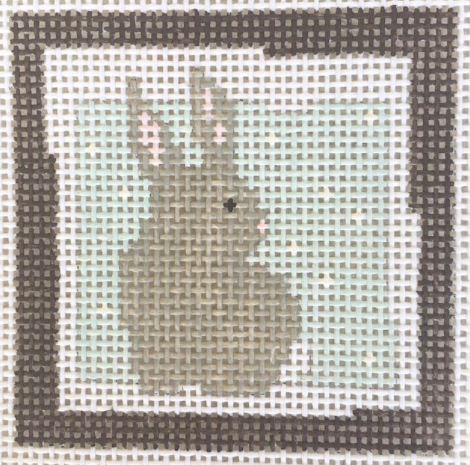 click here to view larger image of Bunny Blue Background (hand painted canvases)