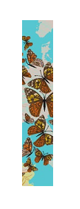 click here to view larger image of Blue Skies & Butterflies (hand painted canvases)