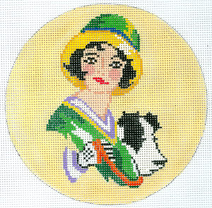 click here to view larger image of Art Deco Dog Walker (hand painted canvases)