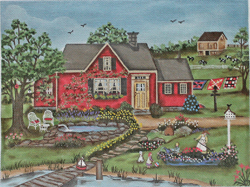 click here to view larger image of Grandma's Garden (hand painted canvases)