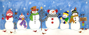 click here to view larger image of Snow Play (hand painted canvases)