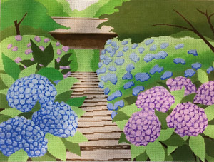 click here to view larger image of Summer Home Scene (hand painted canvases)