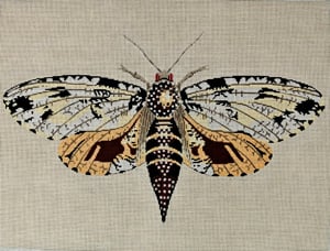 click here to view larger image of Moth Brown, Yellow, and Gold (hand painted canvases)