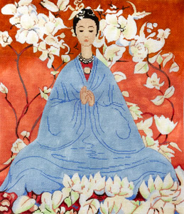 click here to view larger image of Asian Blue (hand painted canvases)