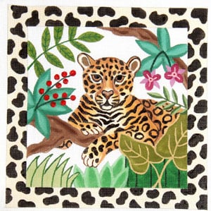 click here to view larger image of Jungle Watch - Leopard (hand painted canvases)