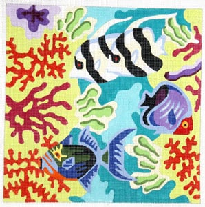click here to view larger image of Underwater Tropical Fish (hand painted canvases)