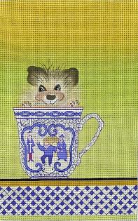 click here to view larger image of Porcupine in a Tea Cup (hand painted canvases)
