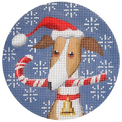 click here to view larger image of Greyhound Xmas Circle (hand painted canvases)