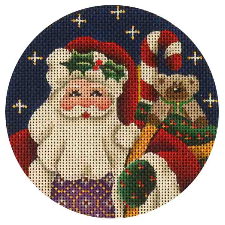 click here to view larger image of Yule Tide Santa (hand painted canvases)