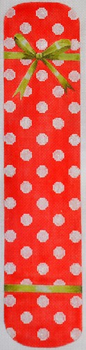 click here to view larger image of Polka Dot & Bow Eyeglass Case Red (hand painted canvases)
