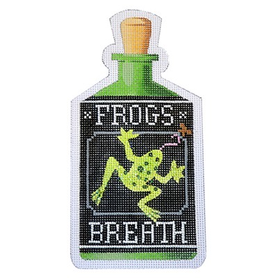click here to view larger image of Frogs Breath Halloween Bottle - 18 Count (hand painted canvases)