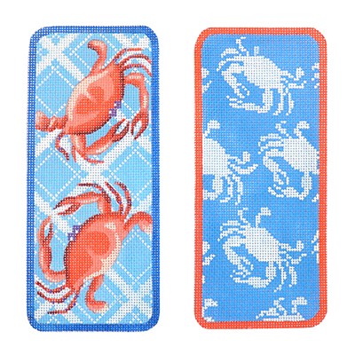 click here to view larger image of Two Blue Crabs Eyeglasses Case (hand painted canvases)