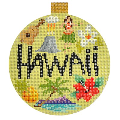 click here to view larger image of Travel Round - Hawaii (hand painted canvases)