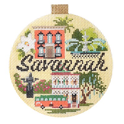 click here to view larger image of Travel Round - Savannah (hand painted canvases)