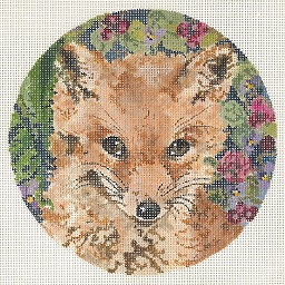click here to view larger image of Fox Puppy Ornament (hand painted canvases)