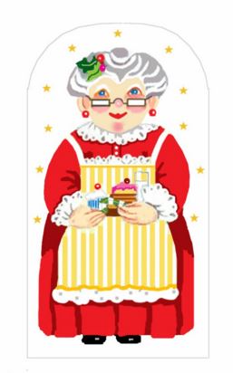 click here to view larger image of Mrs Santa (printed canvas)