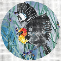 click here to view larger image of Yellow-Headed Blackbird Ornament (hand painted canvases)