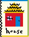 click here to view larger image of Ink Icons House (hand painted canvases)