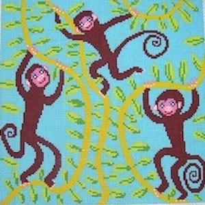 click here to view larger image of Monkeys Amigos (hand painted canvases)