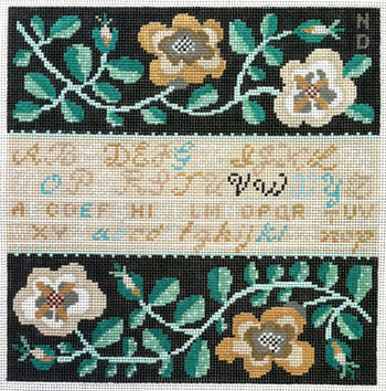 click here to view larger image of White Rose Sampler (hand painted canvases)