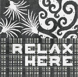 click here to view larger image of Relax Here (hand painted canvases)