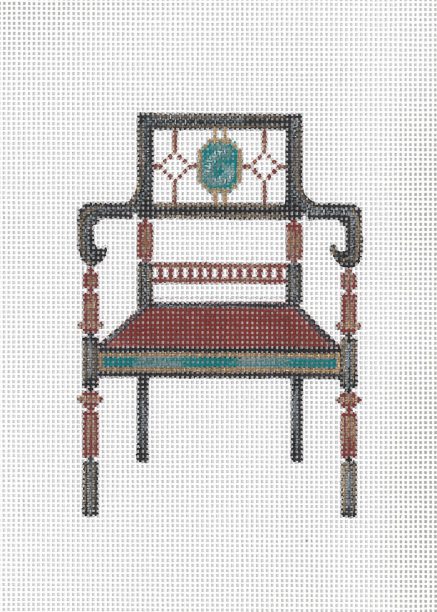 click here to view larger image of Regency Chair (hand painted canvases)