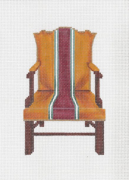 click here to view larger image of Open Arm Chippendale Chair (hand painted canvases)