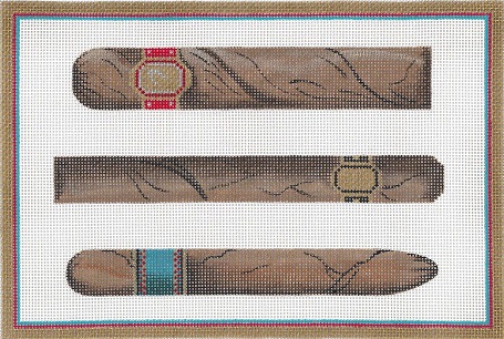click here to view larger image of Three Cigars (hand painted canvases)