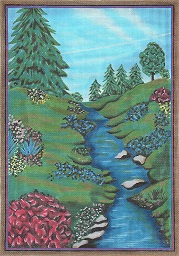 click here to view larger image of Summer Stream (hand painted canvases)