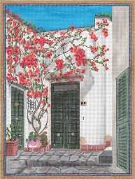 click here to view larger image of Green Door In Ponza, Italy (hand painted canvases)