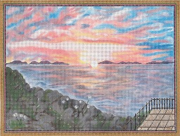 click here to view larger image of Sunset Off Ponza, Italy (hand painted canvases)