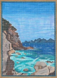 click here to view larger image of Seacoast Off Ponza, Italy (hand painted canvases)
