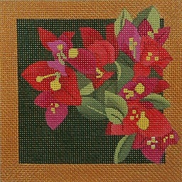 click here to view larger image of Paradise In Red Flowers - Bougainvillea (hand painted canvases)