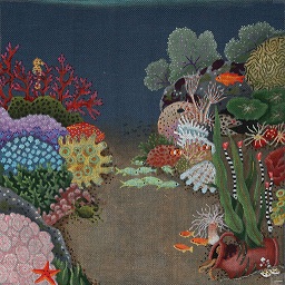 click here to view larger image of Undersea Garden (hand painted canvases)
