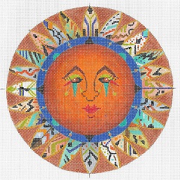 click here to view larger image of Autumn Harvest Sun (hand painted canvases)