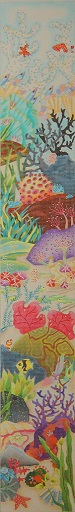 click here to view larger image of Undersea Water Garden Bell Pull (hand painted canvases)