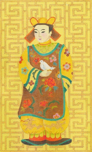 click here to view larger image of Chinese Man With Bird (hand painted canvases)