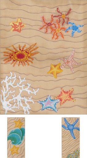 click here to view larger image of Starfish Bolster Chair (hand painted canvases)
