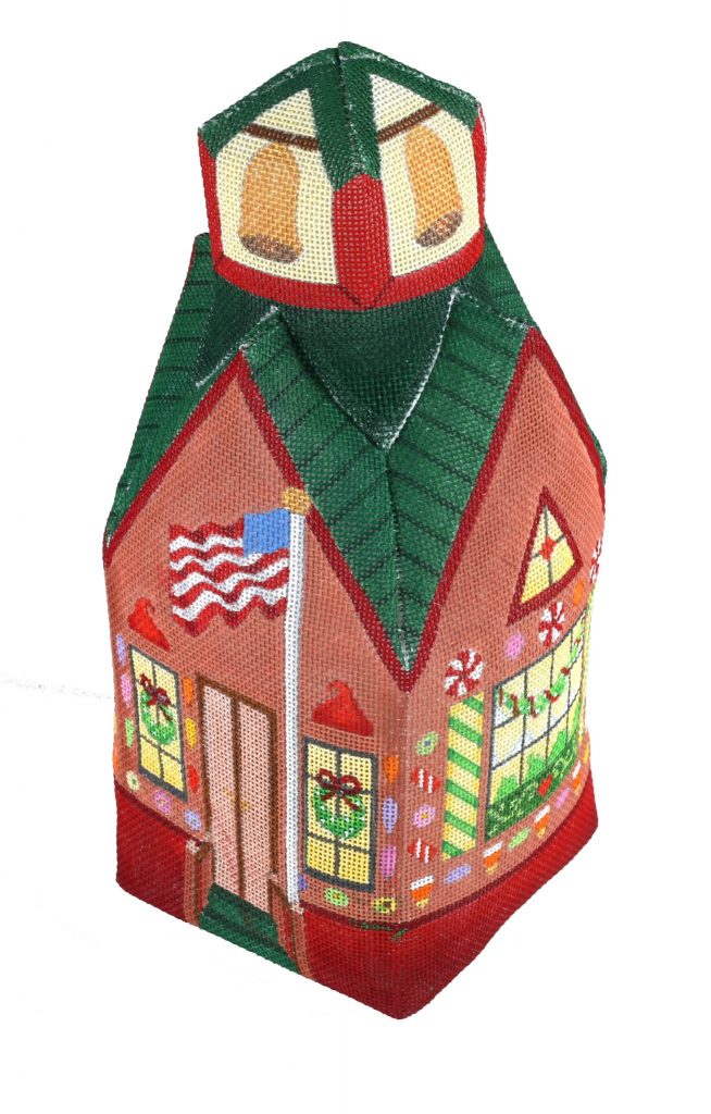 click here to view larger image of Holiday Spirit Village - Schoolhouse (hand painted canvases)