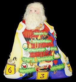 click here to view larger image of True Love Santa Doll (hand painted canvases)