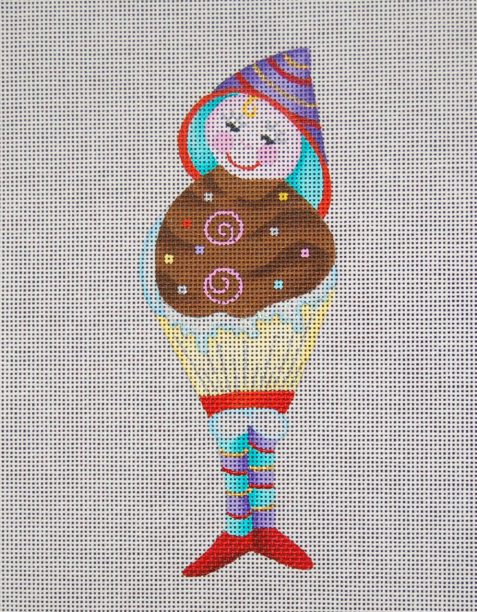 click here to view larger image of Mr. Cupcake Ornament (hand painted canvases)