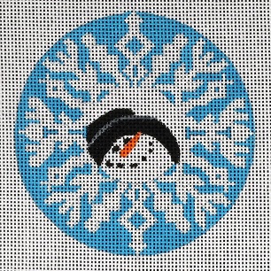click here to view larger image of Snowflake - Snowman (hand painted canvases)