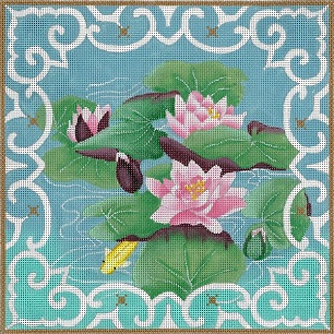 click here to view larger image of Water Lily (hand painted canvases)