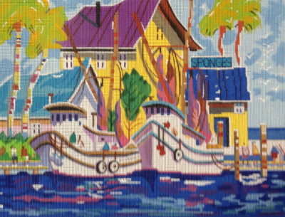 click here to view larger image of Sponge Docks (hand painted canvases)