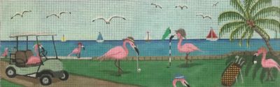 click here to view larger image of Flamingo Fairway (hand painted canvases)
